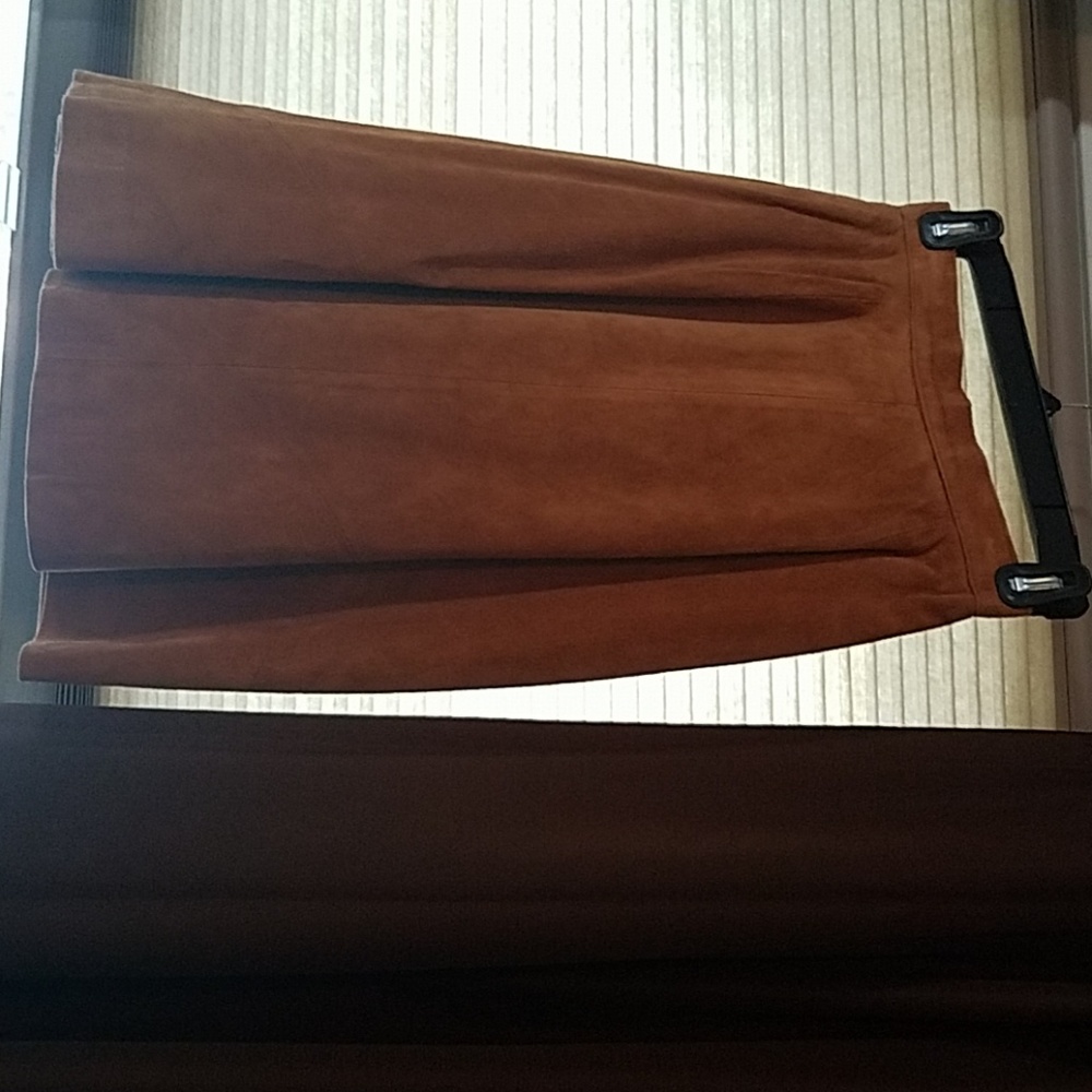 Tan suede skirt